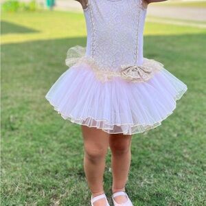 Elegant Pink and Gold Kids Dance Tutu